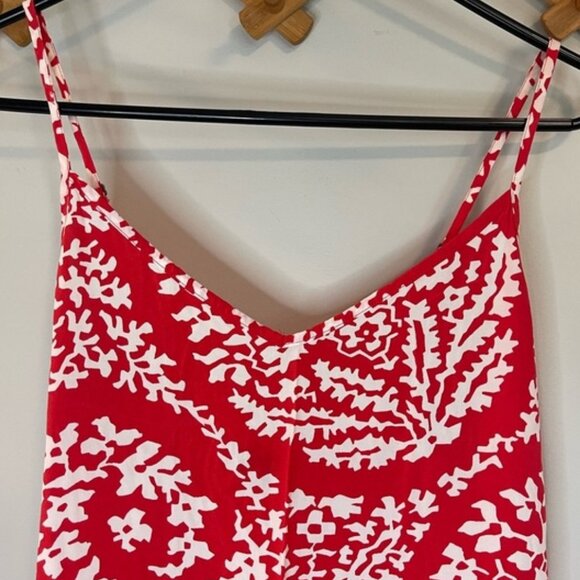 Factory Hi/low maxi dress bright red adjustable spaghetti strap - Picture 2 of 6